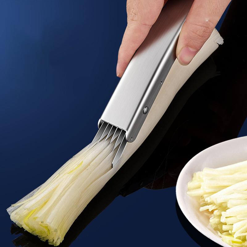 Shred Silk The Knife,Green Onion Slicer Shredder,Kitchen Veggie Cutter,Stainless Steel Onion Slicer Knife,Vegetable Chopper