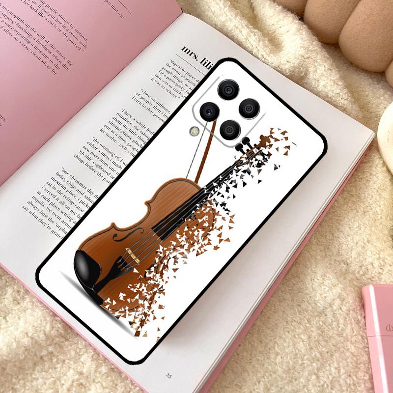 Musical Notes Violin Classical Case For Samsung Galaxy M21 M12 M13 M14 M15 M06 M16 M36 M56 M31 M53 M32 M52 M35 M55 M34 M54