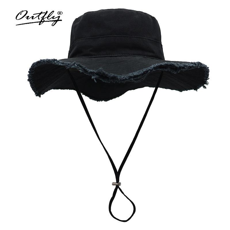 Sunscreen new washed cotton versatile face small tassel big eaves hat fisherman hat children's sun hat