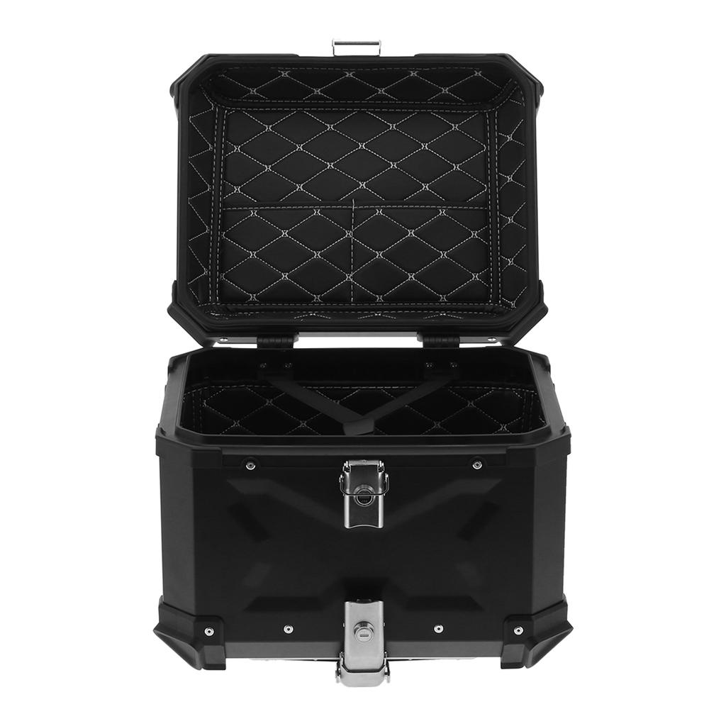 Motorbike Storage Box Top Box Tail Box Trunk Carrier Universal Black 45L Motorcycle  Aluminum Top Case Tail Box Luggage