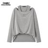 PEACEBIRD Women's False Two-Piece Long-Sleeve T-shirt