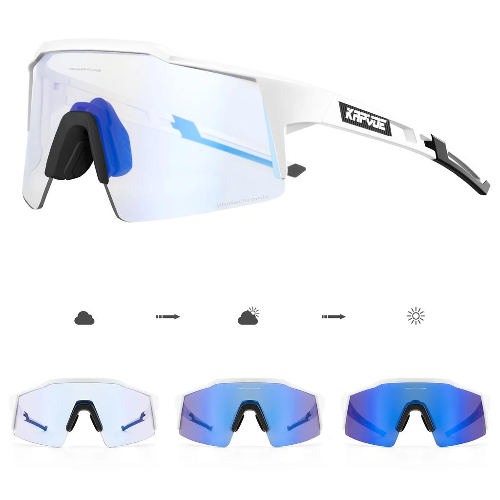 Kapvoe Pink Photochromic Cycling Glasses for Men Fashion MTB Road Bike Sunglasses Women Eyewear UV400 Protection Driving Classic