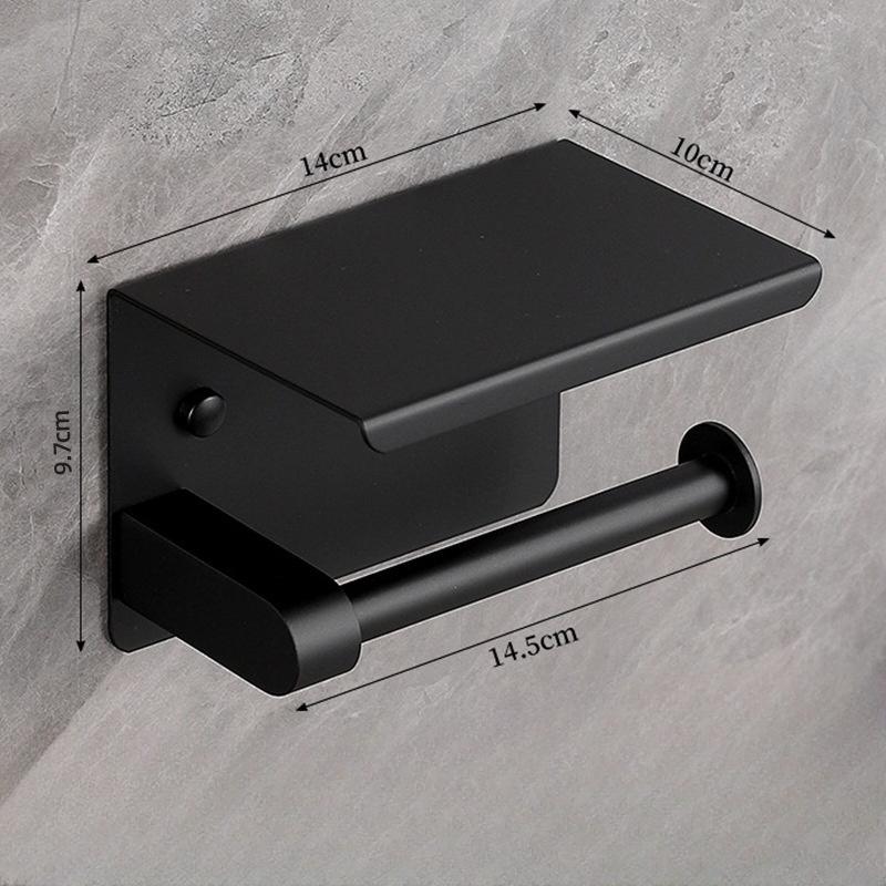 Stainless Steel Toilet Paper Holder with Phone Shelf Bathroom Tissue Holder Toilet Paper Roll Holder