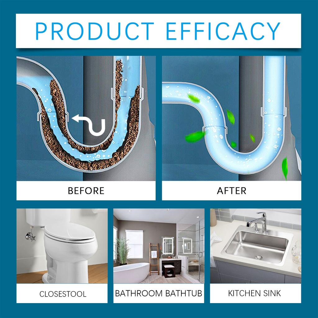 Strong Pipe Druncting Powder To Clean Sewer Hair Grease Unclogging Agent