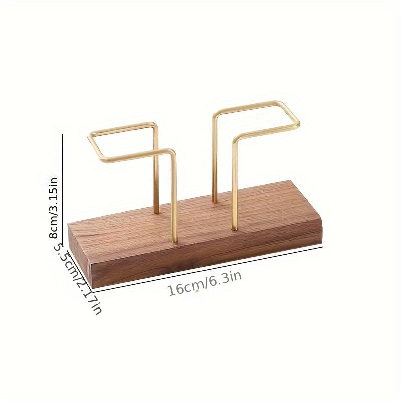 1pc Elegant Solid Wood Tissue Rack for Home, Kitchen, Hotel and Restaurant Use