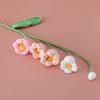 Gestrickte Glockenblume mit Licht Kreative gehäkelte Blumen im Topf Handgewebte künstliche Blume Party-Tischdeko Muttertagsgeschenk