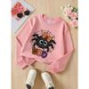 Adorable Sweatshirt Featuring a Spider with a Bow And The Word 'Boo', Perfect for Girls
