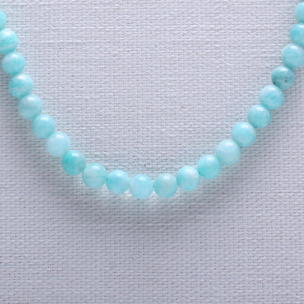 Bien Vetu 6Mm Amazonite Gemstone Necklace