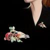 Schöne Vogel- und Granatapfel-Broschen für Damen Unisex Schöne Tier-Früchte-Blumen Party Lässige Broschen-Pins Geschenke