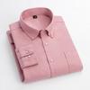Fashion 100%cotton Casual long-sleeve Shirts for men oxford striped plaid tops slim fit formal shirt white black office clothes