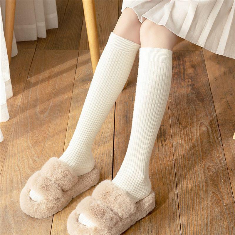 High Tube Slimming Long Socks for Women Autumn Winter Refined Cotton Pressure Leg Calf Socks Half Leg Toning Essential