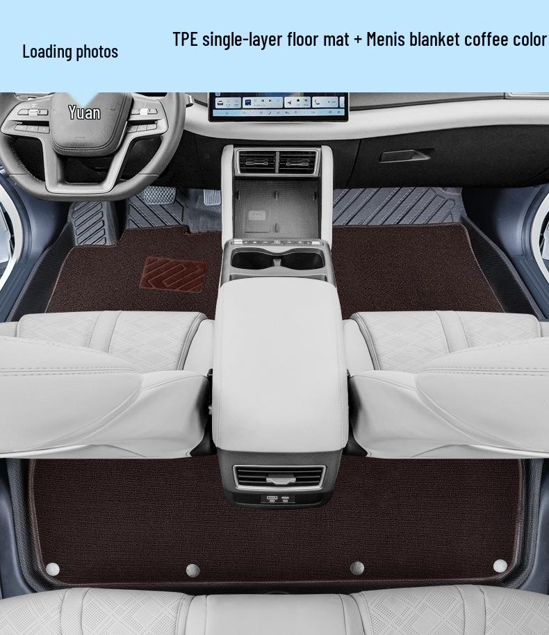 BYD Yuan UP 2025 Custom Double-Layer TPE Full Enclosure Floor Mats, Original Car Color