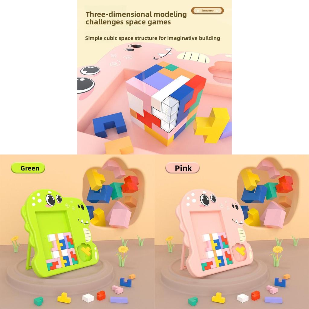 Tetris Puzzle Spielzeug mit Kunststoffblöcken für Kinder Pädagogisches Desktop-Spiel