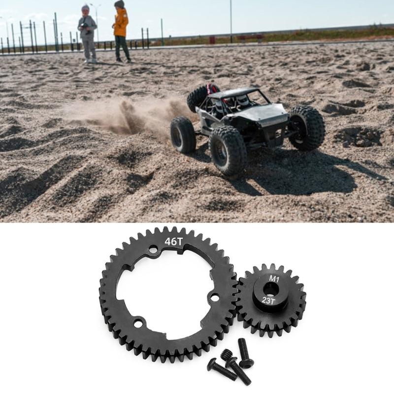High Performances 45 Steel Gear Pair 46T And 23T Teeth For Off Road Remote Control Vehicle And Racing Competitions