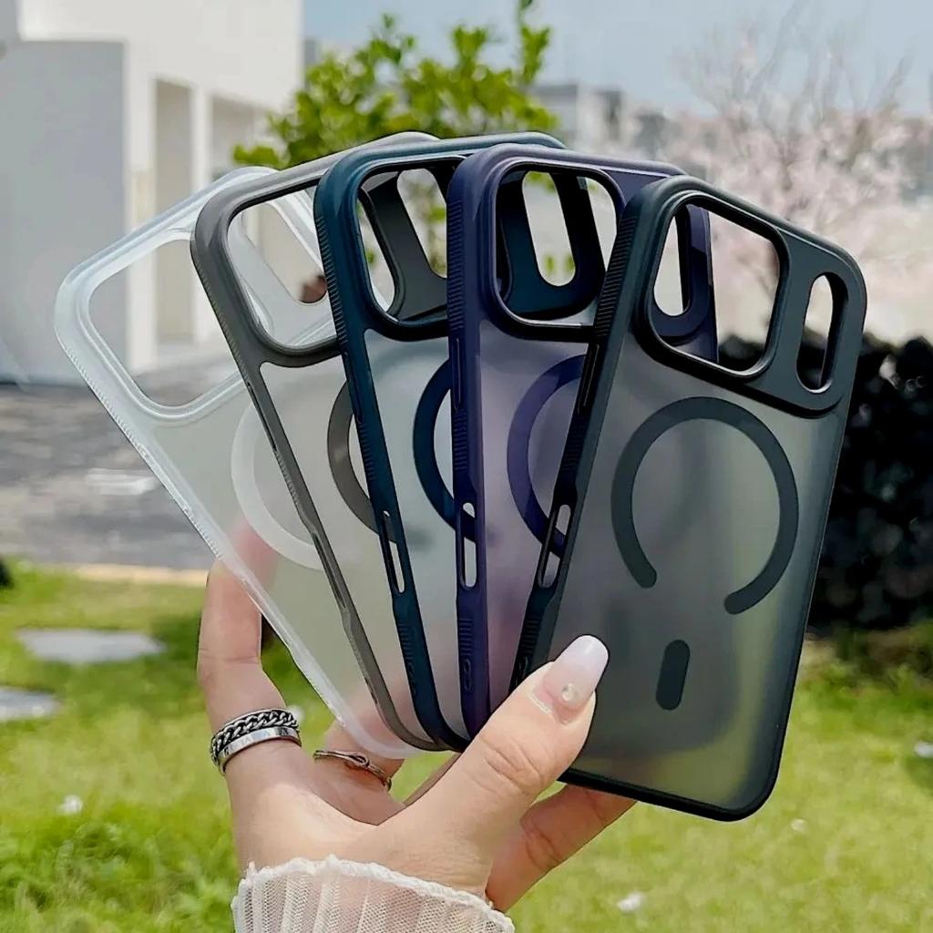 New Shockproof Matte Translucent For Magsafe Magnetic Wireless Charge Phone Case for iPhone 17 17 Air 17Pro 17 Pro Max Cover