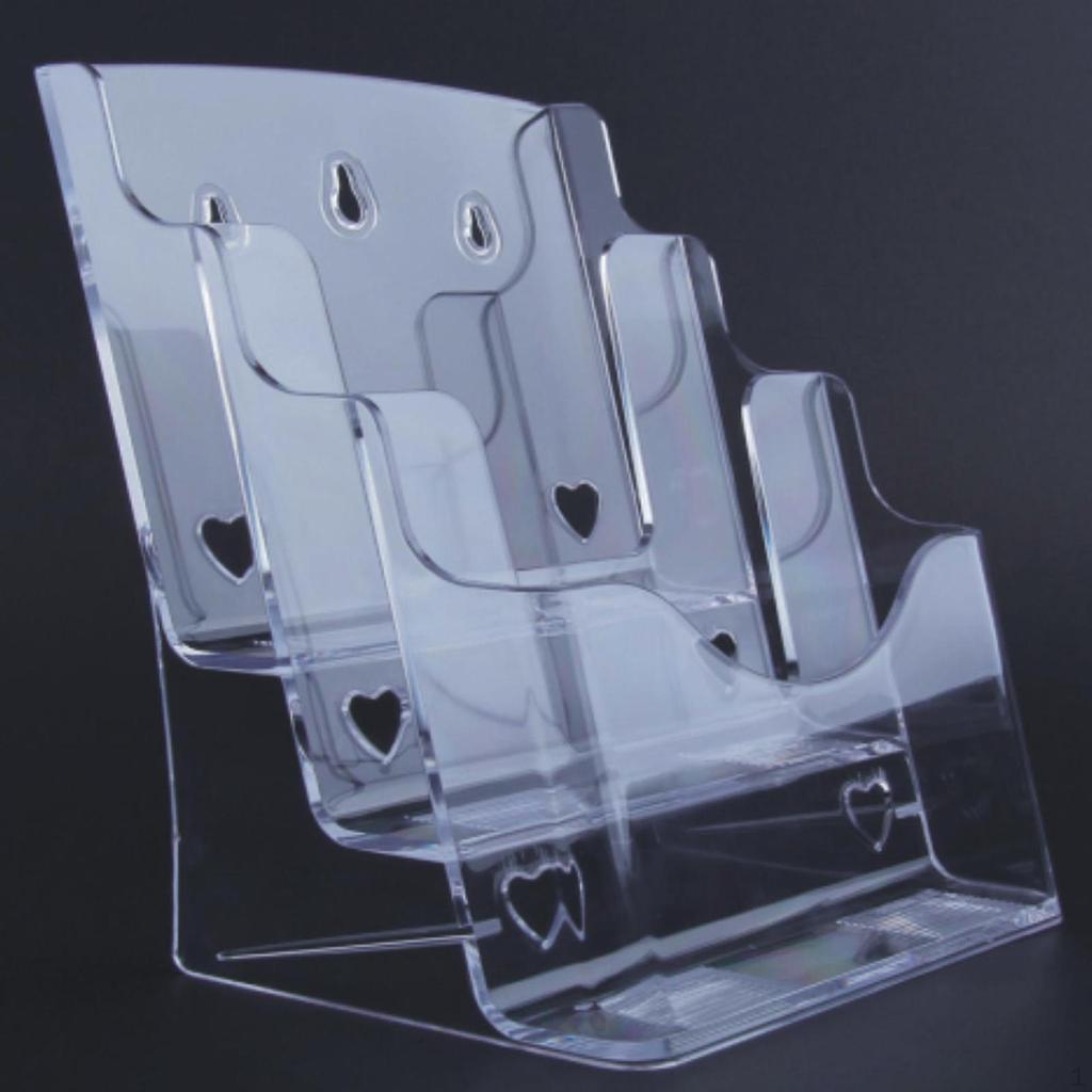 Acrylic Brochure Holder Display Stand Gifts Document Paper Literature Magazine