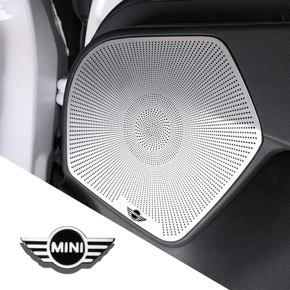 Car Audio Speaker Aluminum Badge Sticker Decoration Auto Accessories For MINI Cooper JCW WORKS R55 R56 F55 F56 R57 R58 R59 R60 H55