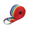 Nylon Men Belt Long Canvas Waist Belt Retro Rainbow Canvas Belt For Jeans