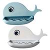 Modern Whale Shape Soap Holder For Bathroom Adhesive Mounting No Tools Required Plastic Waterproof Shelf Soap Dish