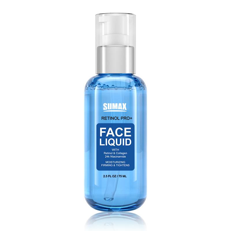 75ml Blue Bottle Moisturizing Facial Essence Mooth Delicate Radiant and Translucent Rapid Absorption of Skin Retinol Anti Aging Serum