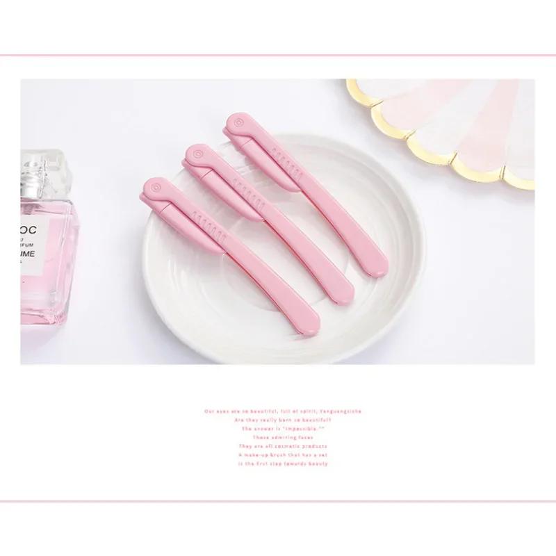 3pcs Eyebrow knife&Double headed eyebrow brush Women Face Care Hair Removal Tool Makeup Shaver Knife Eyebrow Trimmer Shaving