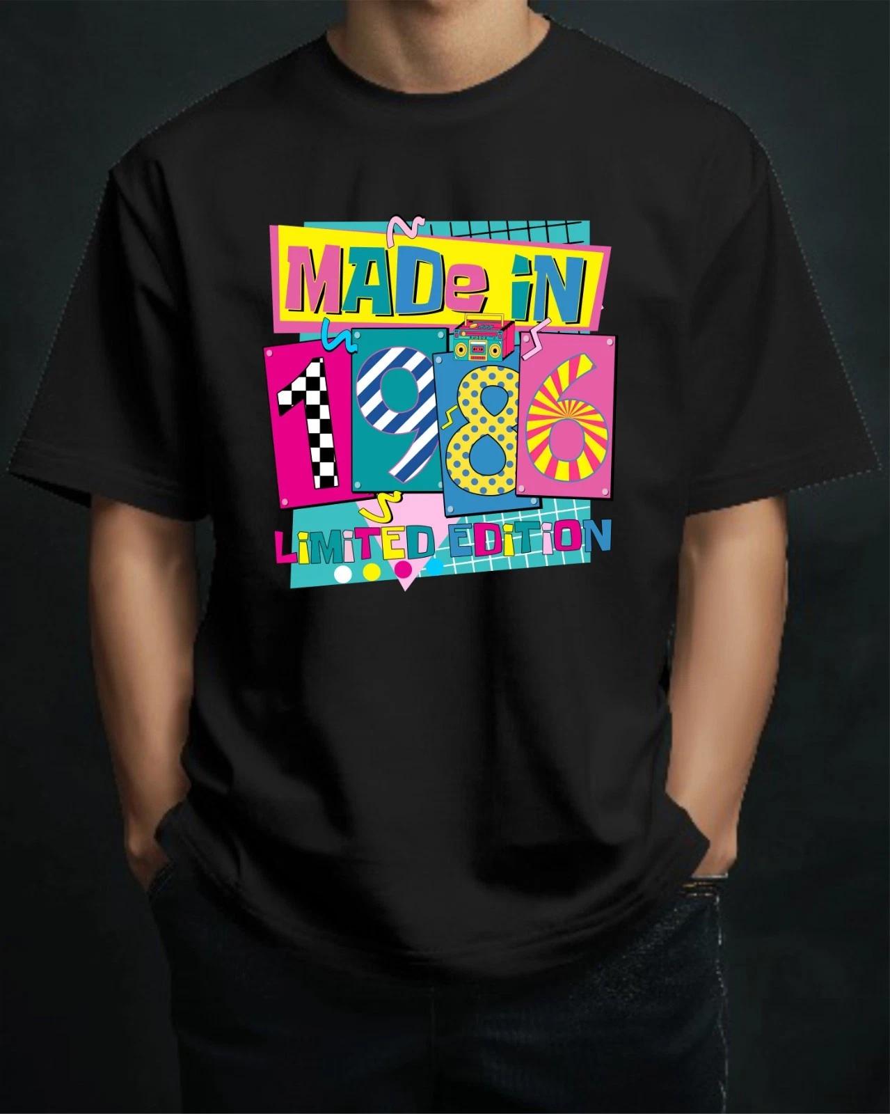 Personalized 1986 Birthday T-Shirt, Made in 1986 Limited Edition 40th Birthday L