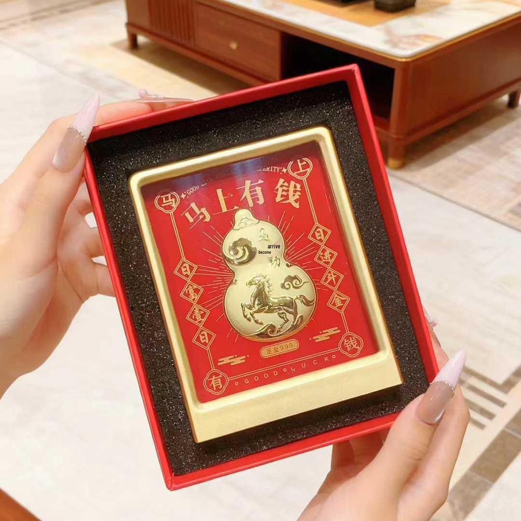 999 Pure Gold 3D Photo Frame Ornament Set for Gifts, Events, and Promotions