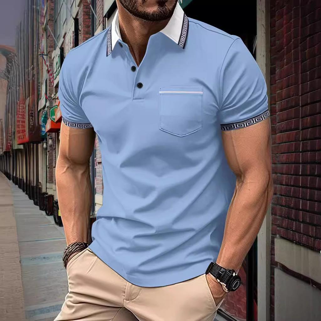 Herren Sommer Mode Freizeit Hemd Herren Sport Kurzarm T-Shirt Top Herren