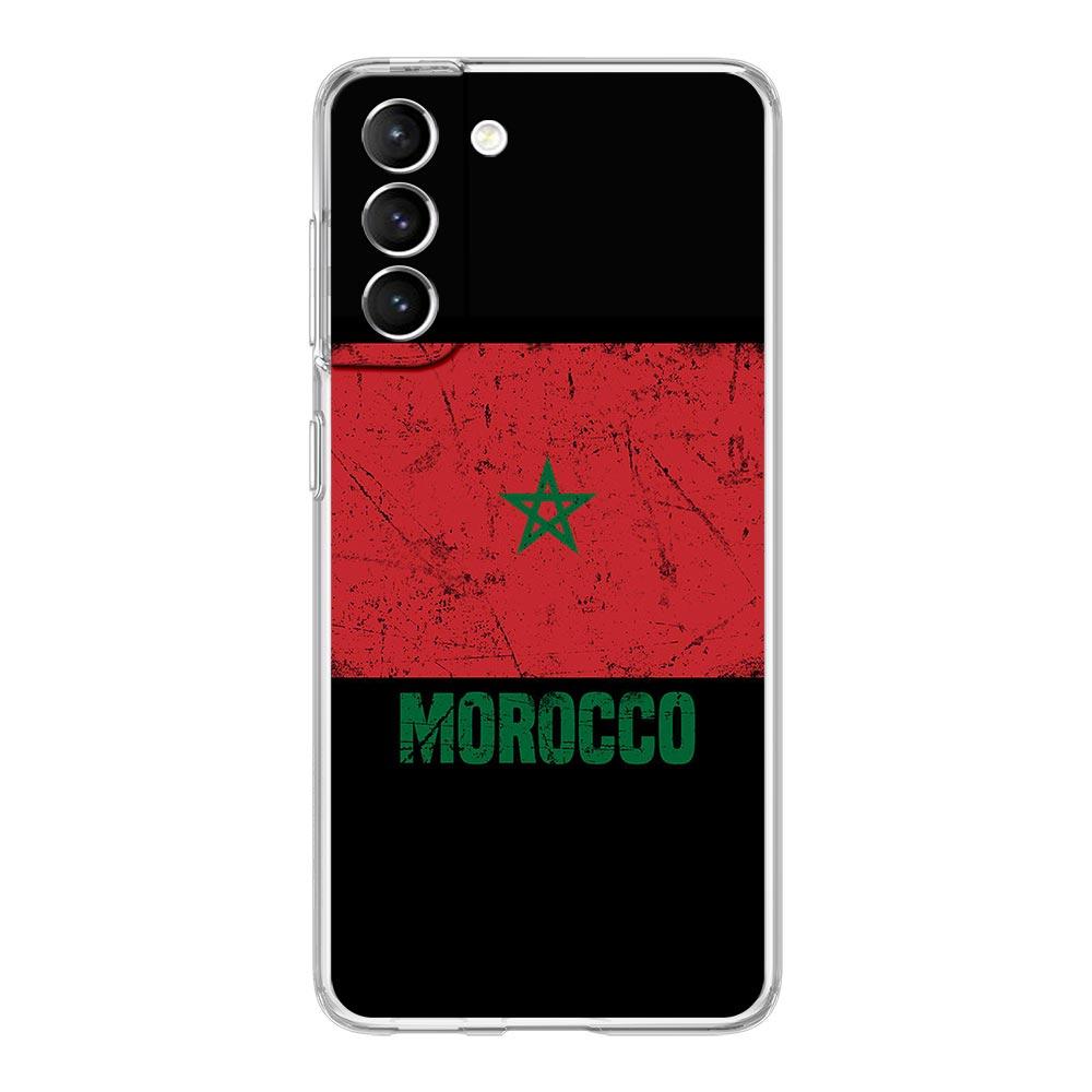 Morocco Flag Passport Phone Case For Samsung Galaxy S21 Plus S20 FE S22 Ultra 5G S10E S10 S9 S8 Note 20 10 Lite Clear Cover Soft