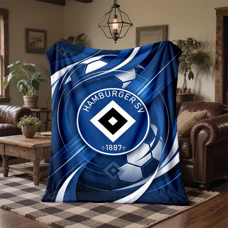 Hamburger SV Football Print Flannel Blanket Soft Warm Sofa Bed Throw Blanket For Home Office Bedroom