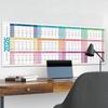 Colorful Large Size Calendar 42x100cm 12 Month Calendar Durable Monthly Planner Calendar  Home Use