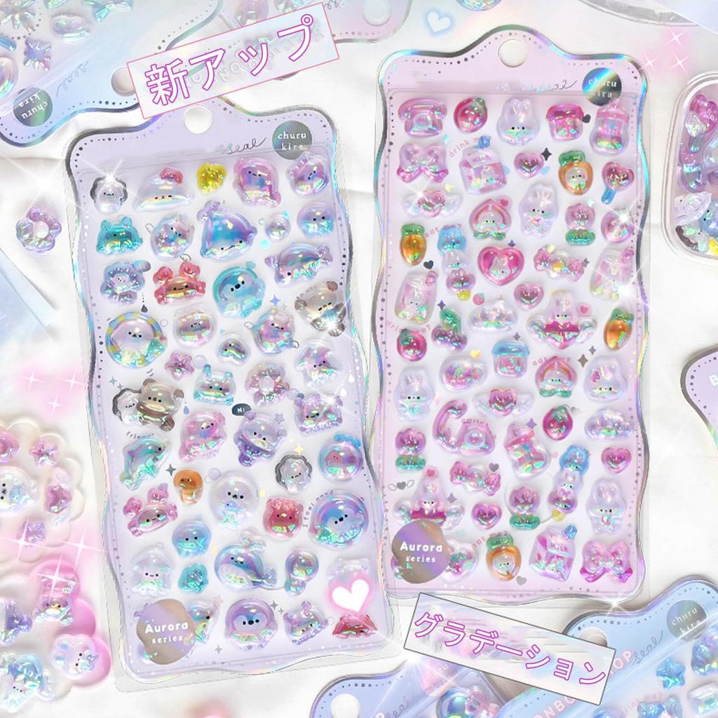 3D Decorativo Vários Brilho Fofo Recompensa Perfeito para Decorar Celular DIY DIY Conta Doméstica e Mais Adesivos, Animais, Ursos, Coelhos, Adesivos,