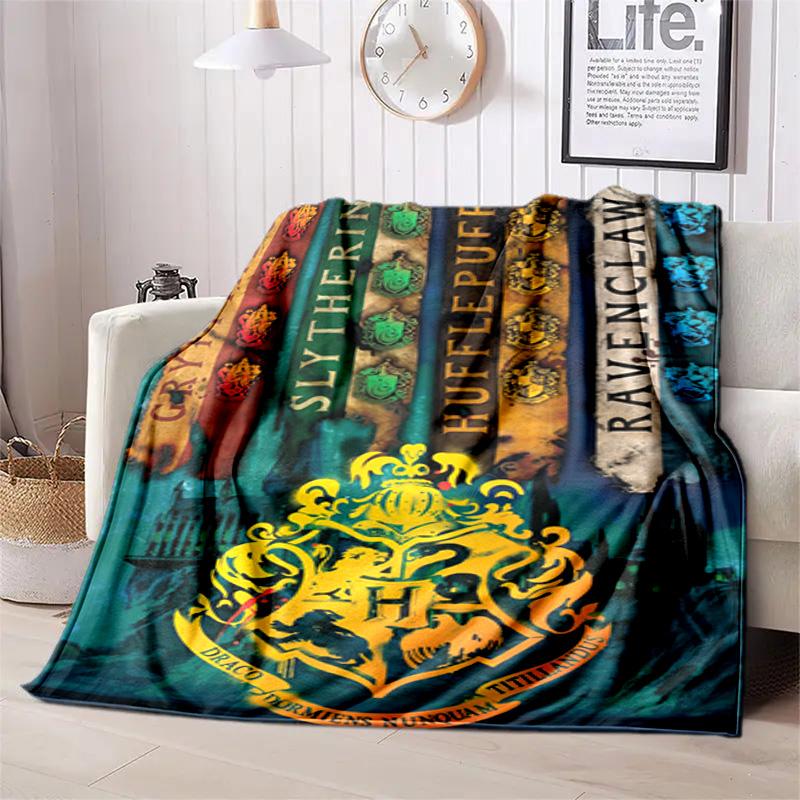 1PC science fiction themed Harry Potter printed blanket, all season lightweight home office outdoor nap multifunctional blanket