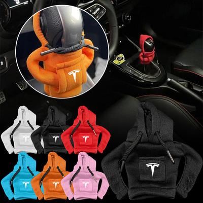 Fashion Car Gear Car Shift Lever Cover Car Gear Shift Knob Hoodie For Model 3 Model X S 2016-2020 Decals TM3 TMX TMS Decal