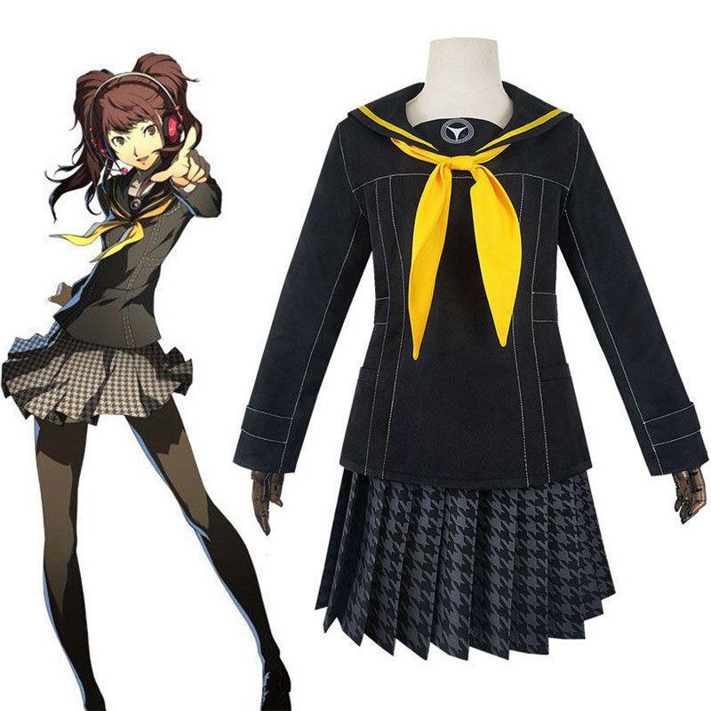Fashionable Persona 4 Kujikawa Rise Cosplay Costume With Elegant Shirt Skirt And Tie For Women