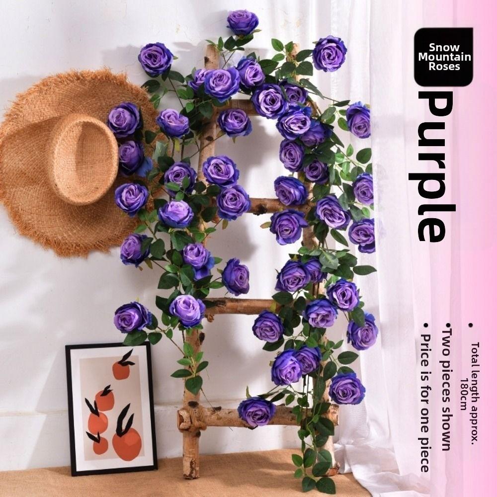 1.8m Hanging Flowers Rattan 10 Colors Fake Plants Leaves Home Decoration
