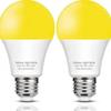 Yellow Bug Light Bulbs Outdoor, 9W (60W Equivalent) Amber 2000K LED, Auto Sen