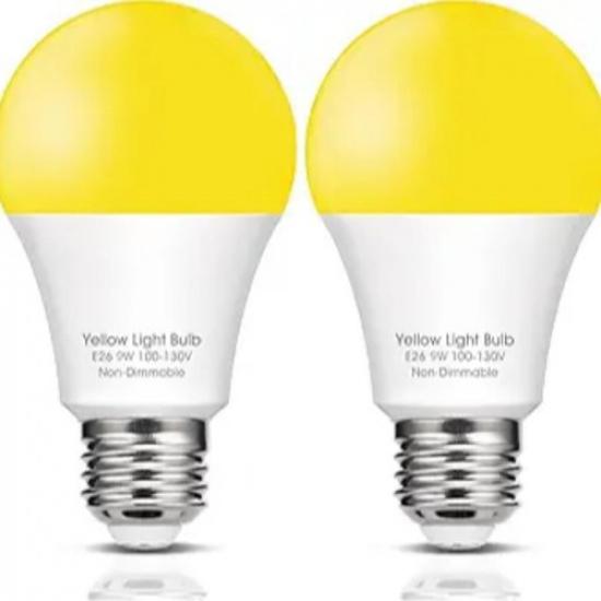 

Yellow Bug Light Bulbs Outdoor, 9W (60W Equivalent) Amber 2000K LED, Auto Sen