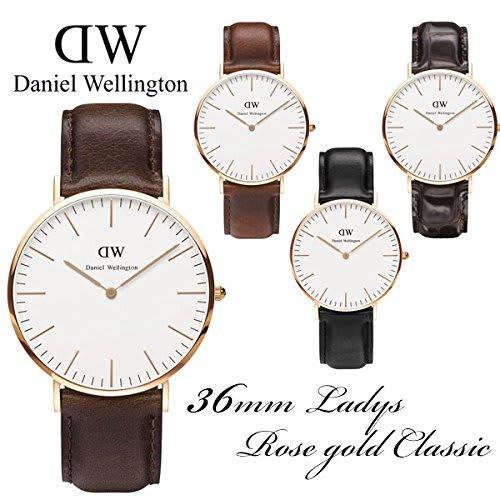 Daniel Wellington 36mm Men's/Women's Leather Analog Watch 0508DW