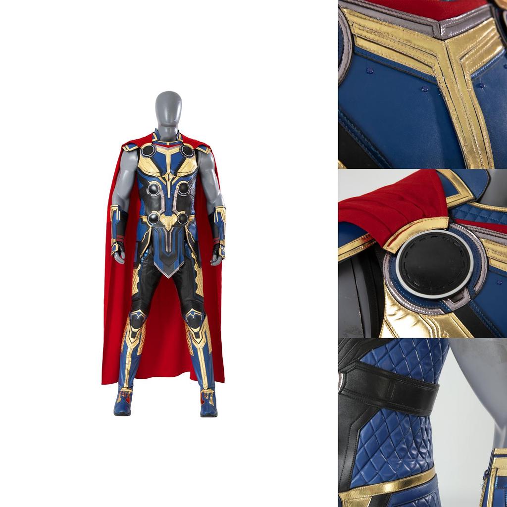 Fantasia Autêntica do Thor Infantil Com Capas e Munhequeiras Para Fãs de Cinema