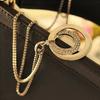 Fashion Color Double Circle Round Necklace Double Circle Sweater Chain
