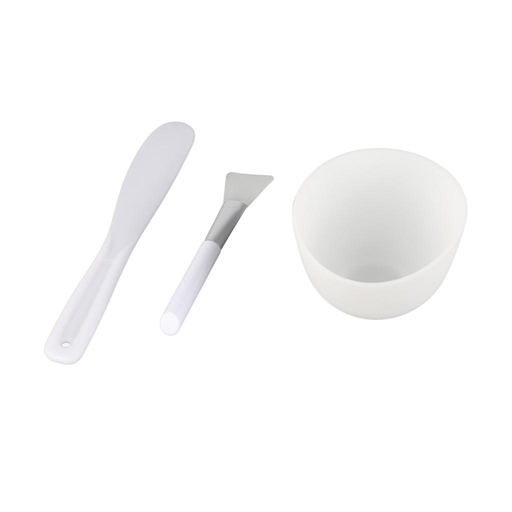 3pcs DIY Mask Tool Set Silicone Mask Bowl Mask Brush Spatula Set DIY Mask Mixing Tool Sets