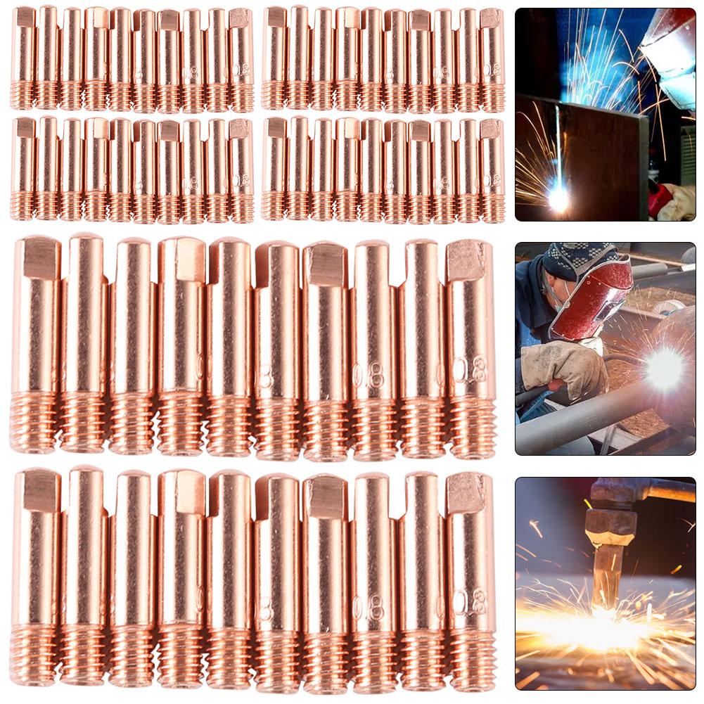 

60 шт. контактных наконечников сопла для сварки MIG, держатель разъема диффузора газа (0.8) #C