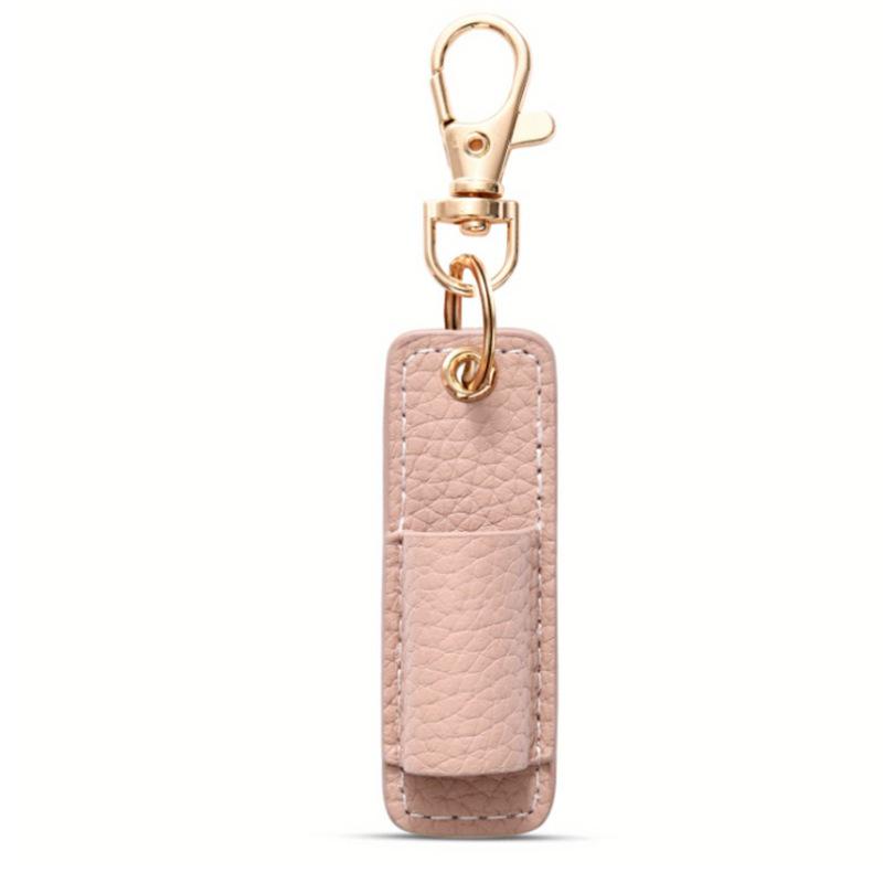 PU Lanyard Pen Holders Creative Portable Leather Pen Pouch with Keychain Pen Case Pocket Clip Home and Office Storage Supplies
