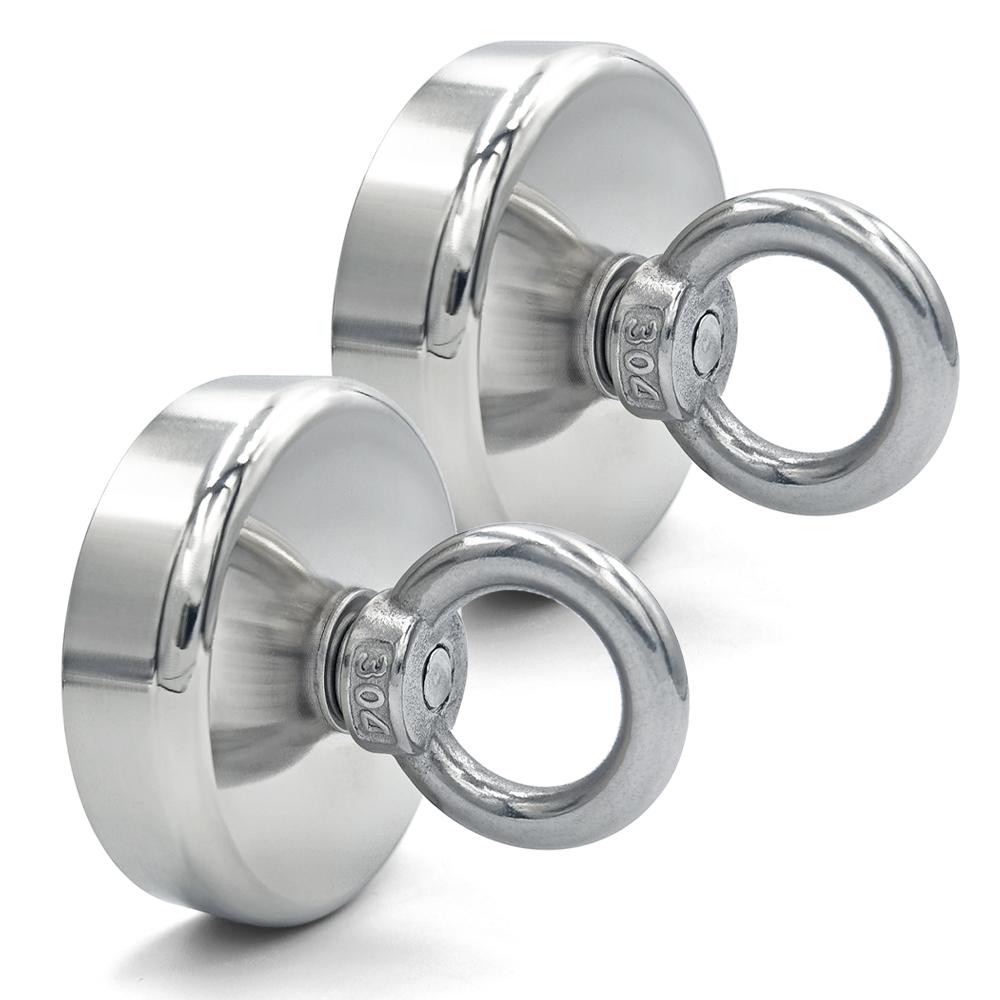 D16~D42mm Super Strong Neodymium Fishing Hook N52 Heavy Duty Rare Earth Neodymium with Countersunk Hole Eyebolt Salvage Magnetic