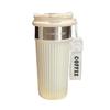 Striped Coffee Thermos Cup Portable Stainless Steel Coffee Cup Going Out Straw Water Cup Women's New High-value Cup