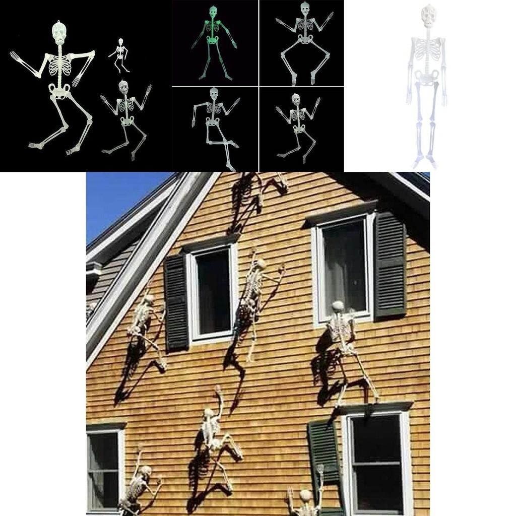 Strašidelná Halloween rekvizita Svítící závěsná lidská kostra Venkovní párty dekorace