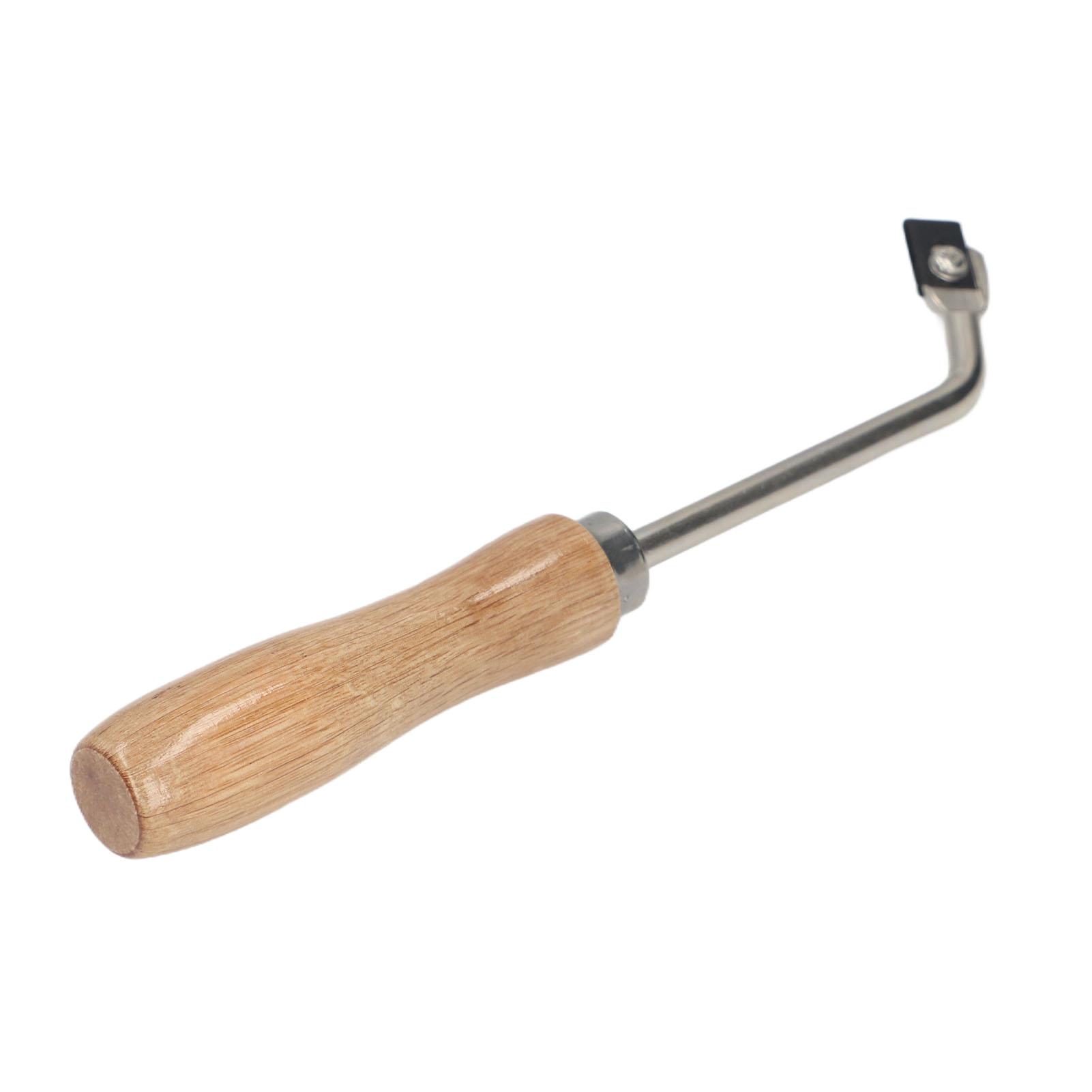 Gubia de ranurado de madera de haya, cuchilla de ranurado de acero, herramientas para pisos de plástico PVC beige