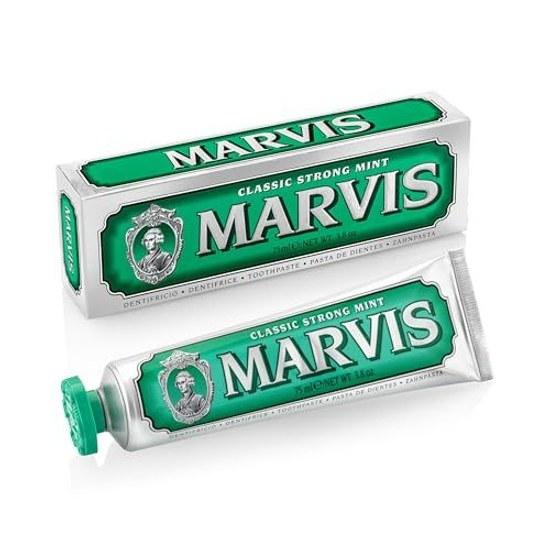 MARVIS Classic Strong Mint Toothpaste Exceptional Refreshing Peppermint Flavor Oral Care Made Italy 75ml