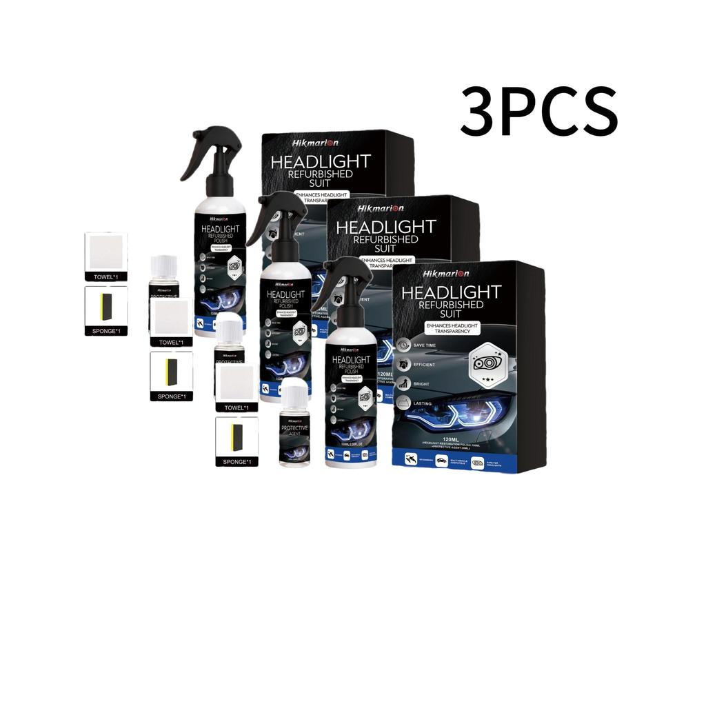Headlight Restoration Kit For Car Daily Use Cleaning And Polishing Remove Oxidation And Yellowing Restore Clarity